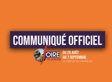 Communiqué officiel Foire de Châlons