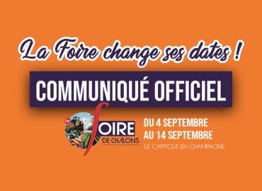 communiqué officiel dates foire de châlons